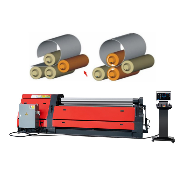 Industrial Hydraulic Metal Steel Sheet 4 Roller Rolling Machine